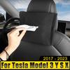 Car Tissue Box Holder Center Console Armrest Napkin Case With Fix Strap For Tesla Model 3 X Y S 2017-2019 2020 2024 2024 2024