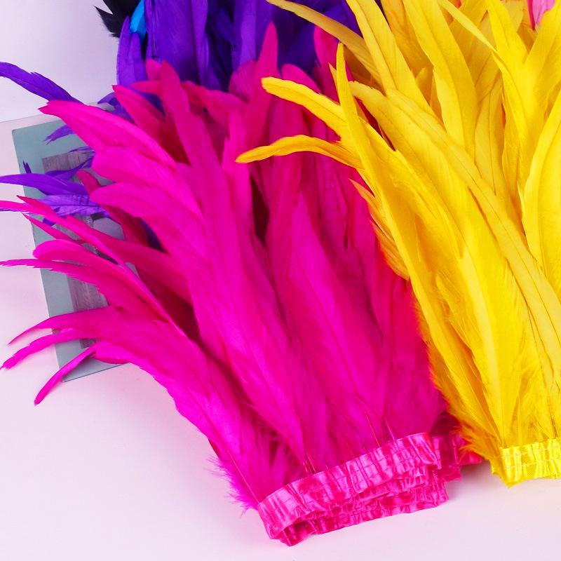 25-30 см полоски ткани с перьями для украшения сценического костюма своими руками