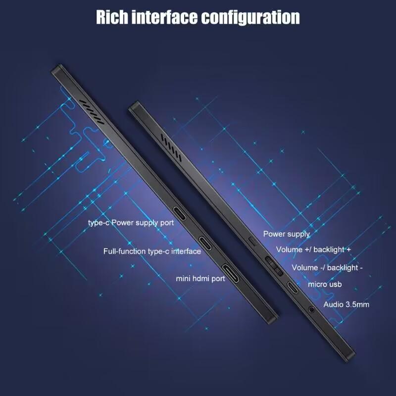 10,5-дюймовый портативный монитор с расширенным экраном FHD 1920x1280 Монитор 15/10 420CD Простой в использовании HDMI-совместимый для мобильного телефона