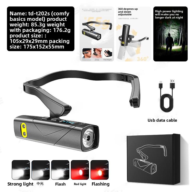 Красный и белый двойной источник света индукционная фара USB зарядка для улицы ночная рыбалка ночной бег легкий боковое крепление ношение на ухе