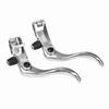 1pair Aluminum Alloy 24mm Mountain Bike Disc Brake Bar Handle Level Cycling Accessory (Silver)