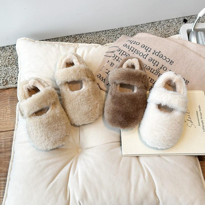 Детская повседневная обувь с круглым носком, модная, для мальчиков и девочек, простая хлопковая обувь на платформе, детская зимняя теплая простая обувь на плоской подошве, размер 21-30