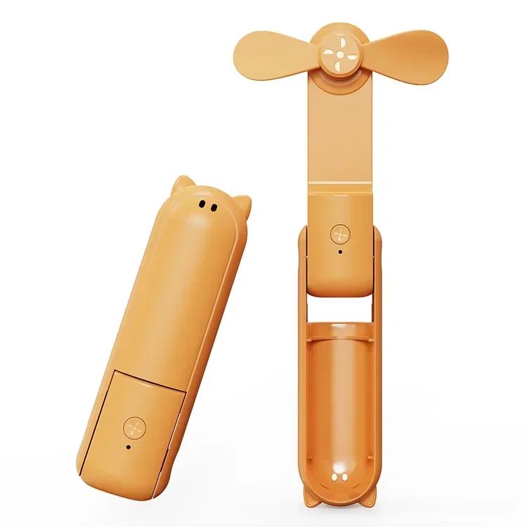 Мини ручной вентилятор Маленький карманный вентилятор Вентилятор с аккумулятором, заряжаемый через USB Складной охлаждающий ручной вентилятор Мини USB-вентилятор с повербанком Новый