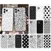 Black White Polka Dot Leopard Phone Case For iPhone Samsung Galaxy Redmi Xiaomi Oppo OnePlus Note S A 7 8 9 10 11 12 13 14 20 21 22 23 53 54 Pro Ultra