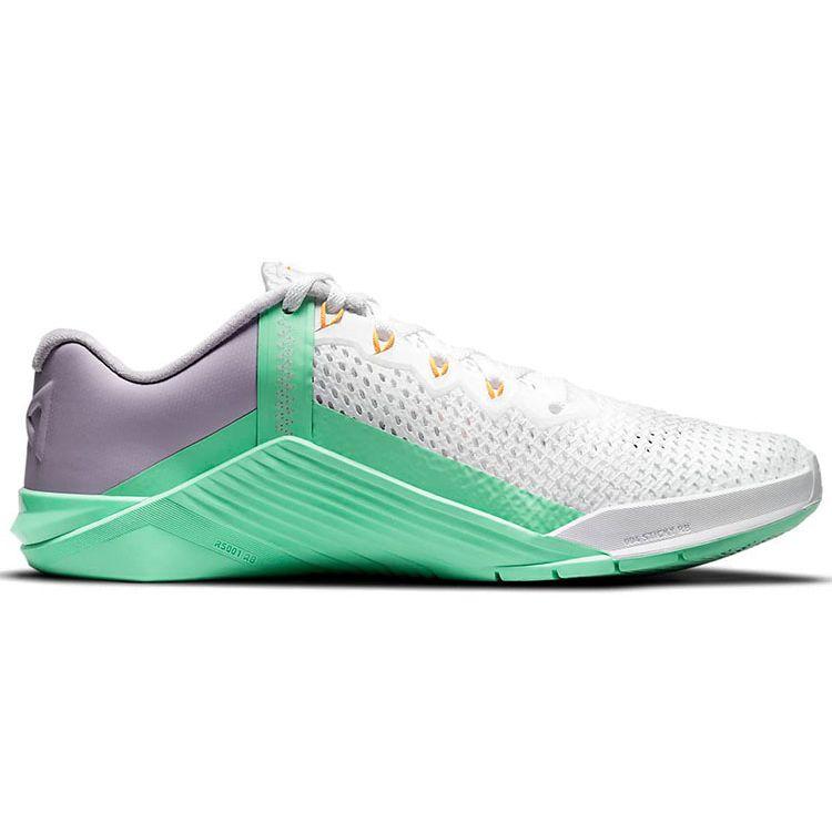 Nike Metcon 6 White Infinite Lilac Green Женские кроссовки Violet-Shock Dark-Smoke-Grey AT3160-135