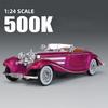 Szvm1 1:24 Mercedes-Benz 500K 1936 Классический автомобиль Сплав Модель автомобиля Звук и свет Оттяжка Детская игрушка Коллекционные предметы Подарок на день рождения