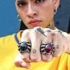 5 Colors Fashion Creative Evil Eye Rings For Men Women Personality Male Punk Zircon Men's Bar Night Club Accessories Gifts