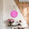 2D Flat Aluminum Decorative Plaques and Ornaments Sign, Funny Metal Door Sign with Humorous Quote, Modern Wall Hanging Decor for Front Door Porch