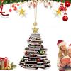 Book Ornaments For Christmas Tree 2D Acrylic Car Ornament Book Lover Pendant Festival Decor For Christmas Holiday Home