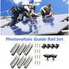 12 Pcs Solar Panel Bracket Kit Aluminium Mounting Rail 30mm/35mm End Clamps Brackets for Flat Roof PV Mounting Rail
