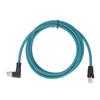 CAT6A Ethernet Cable M12 8Pin X Code Connector To RJ45 Male Shielded Cord IP67 Water Proof 2 Meter