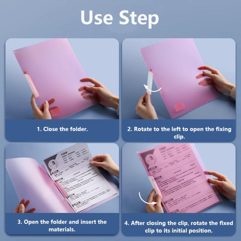 Loose Leaf File Folder Rotating Side Open Buckle Loose Leaf File Binder A4 Clipboard  Business