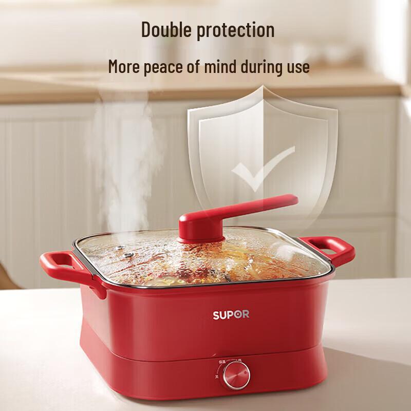SUPOR 6L High Power Electric Hot Pot with Divider CN plug (adapter included)