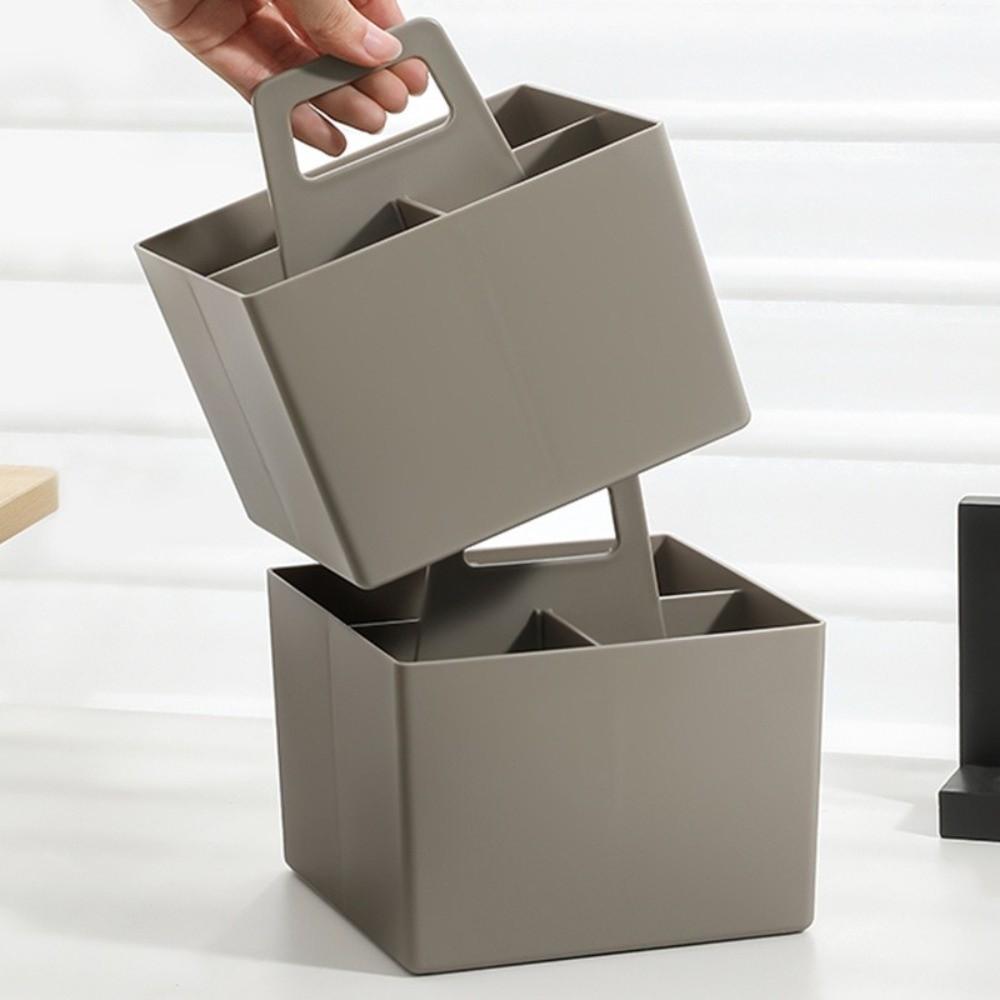 Коробка для хранения канцелярских товаров, экономящая место, Многофункциональная косметичка, Настольный органайзер, Дом