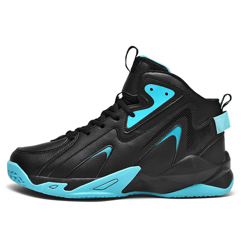 39-50 Large Size Autumn and Winter Men's Super Fiber Leather Wear-resistant High Rubber Sole Anti-skid Men's Sports Basketball Shoes