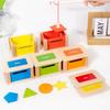 Классификация цветов Деревянная коробка для монет Игрушка для развития когнитивных навыков и мелкой моторики