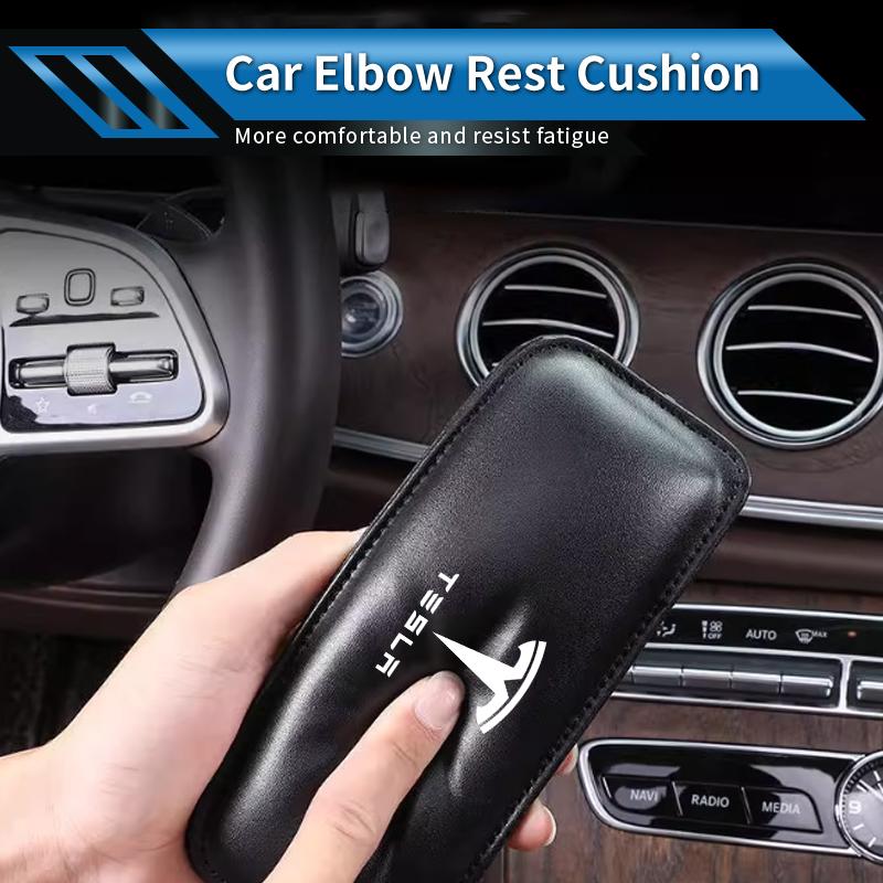 Car Knee Pad Armrest Mat Elbow Pillow Leg Support Cushion Interior For Tesla Model 3 Y S X 2021 Roadster Cybertruck Juguete