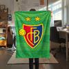 1Pc FC Basel Print Flannel Blanket High Quality Warm Comfortable Cover for All Seasons Perfect for Gifts Home Decor