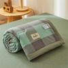 1pc Solid Color Simple Style Cotton Summer Quilt 150cm/180cm/200cm/220cm Breathable Skin-friendly Washable Machine Washable