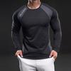 Новая быстросохнущая футболка с длинным рукавом из ледяного шелка, мужская повседневная спортивная эластичная фитнес-футболка для улицы, топ для мужчин