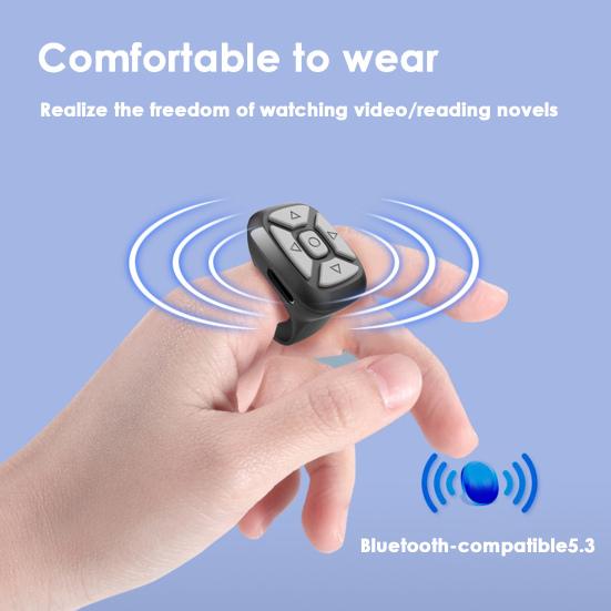 Кольцо дистанционного управления, пульт дистанционного управления, Bluetooth-совместимый режим 5.3, короткое видео/блокировка курсора, аксессуары для телефонов на кончиках пальцев