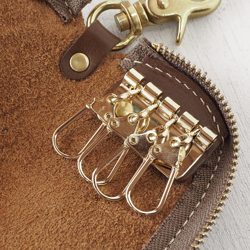 Leather PARLEY PARLEY PARLEY Key Case Key Pouch Deerskin Genuine Leather Brand Car Key Smart Key Compact Cute Stylish [PARLEY Workshop] 4-Row Women's