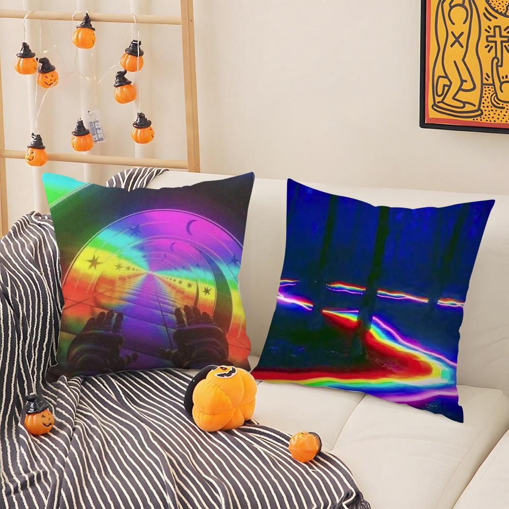 Cool N-Neon Core Pillow Case Silky Short Plush With Invisible Zipper Dustproof Sofa Cushion Cover For Home Decor