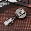 Metal Key Ring Retractable ID Card Badge Holder Retractable Key Chain Badge Reel Clip Lanyard Clip