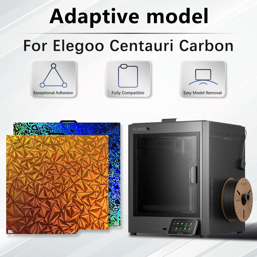 For Elegoo Centauri Carbon Bed Plate 260x271mm Centauri Carbon2 Build Plate Double Side PEO PET Sheet Accessory 3D Printer Parts