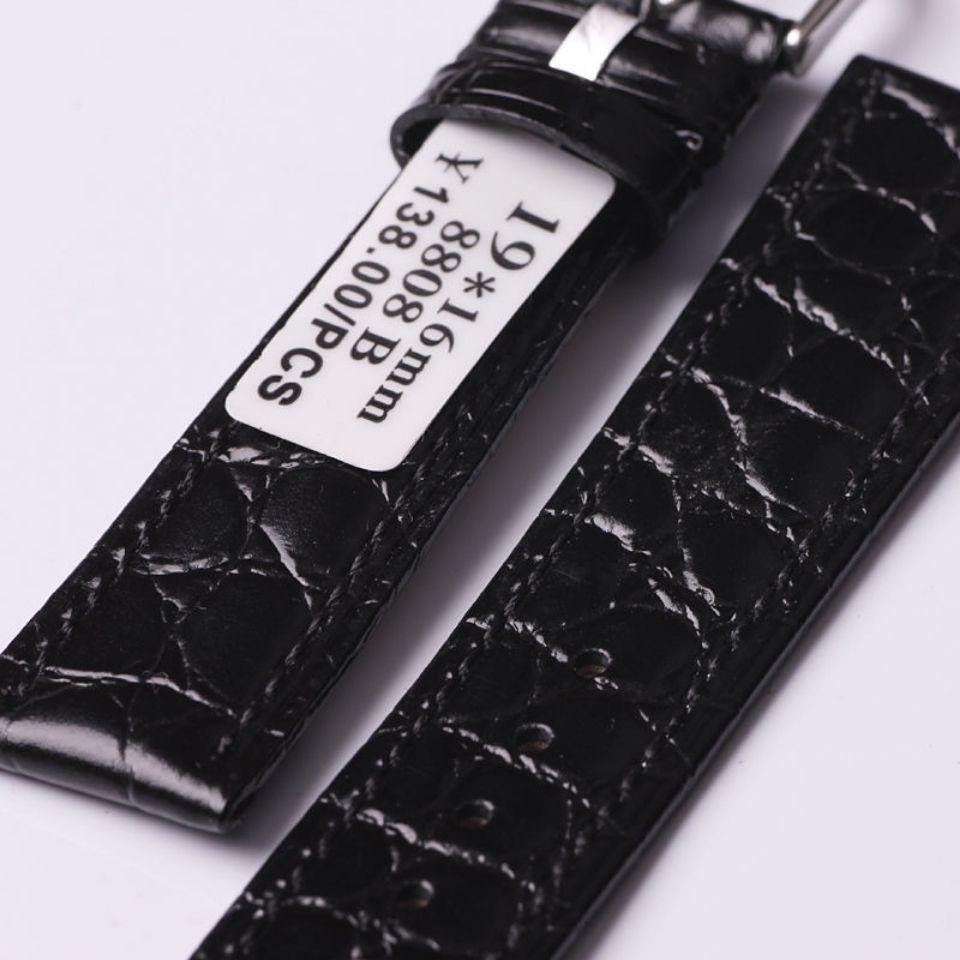 Ремешок из натуральной кожи с узором под крокодиловый камень - Универсальный кожаный ремешок для часов из чистой телячьей кожи, ультратонкий, удобный для 12/13/14/15/16/17/18/19/20/21/22 мм