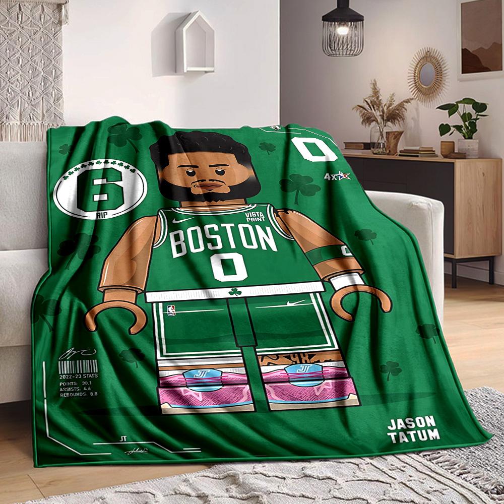 1pc Basketball Player Soft Skin-Friendly Flannel Blanket with Digital Printing, Various Sizes Available for Family, Friends, Birthday