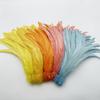 Natural  50pcs Rooster Tail Feather  Plumes 25-45CM 10-18inch Beige DIY Dyed Cock Tail Clothing Accessories Jewelry Performance