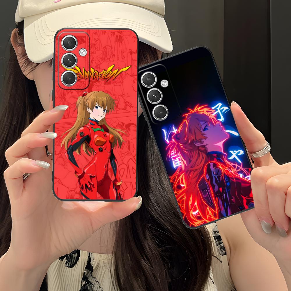 Аниме EV Аска Чехол для мобильного телефона Samsung Galaxy S26 S25 S24 S23 S22 S21 S20 Note20 Plus FE Ultra Цветной чехол Красивый чехол