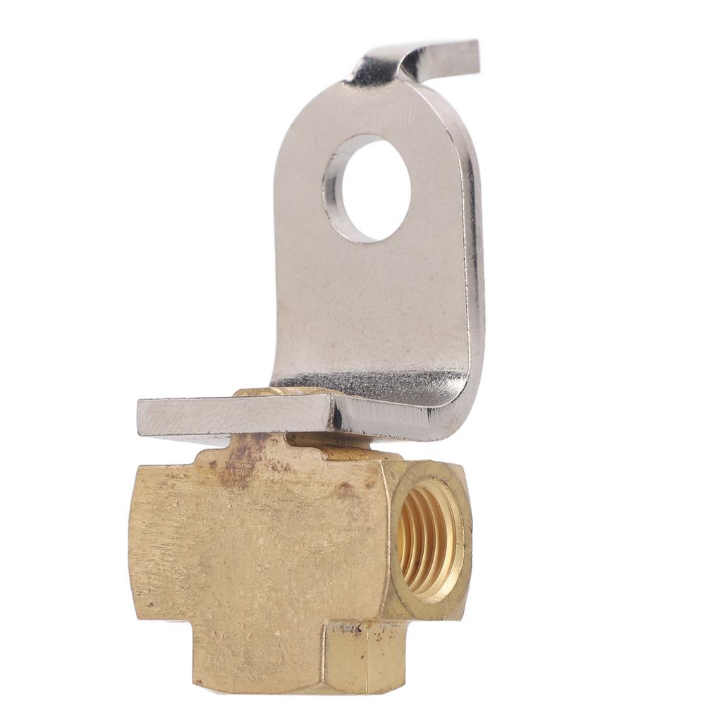 3 Way Brake Line Tee with Mounting Bracket 3 8in‑24 Threads Ports Inverted Flare Fittings for 3 16 Inch Tube