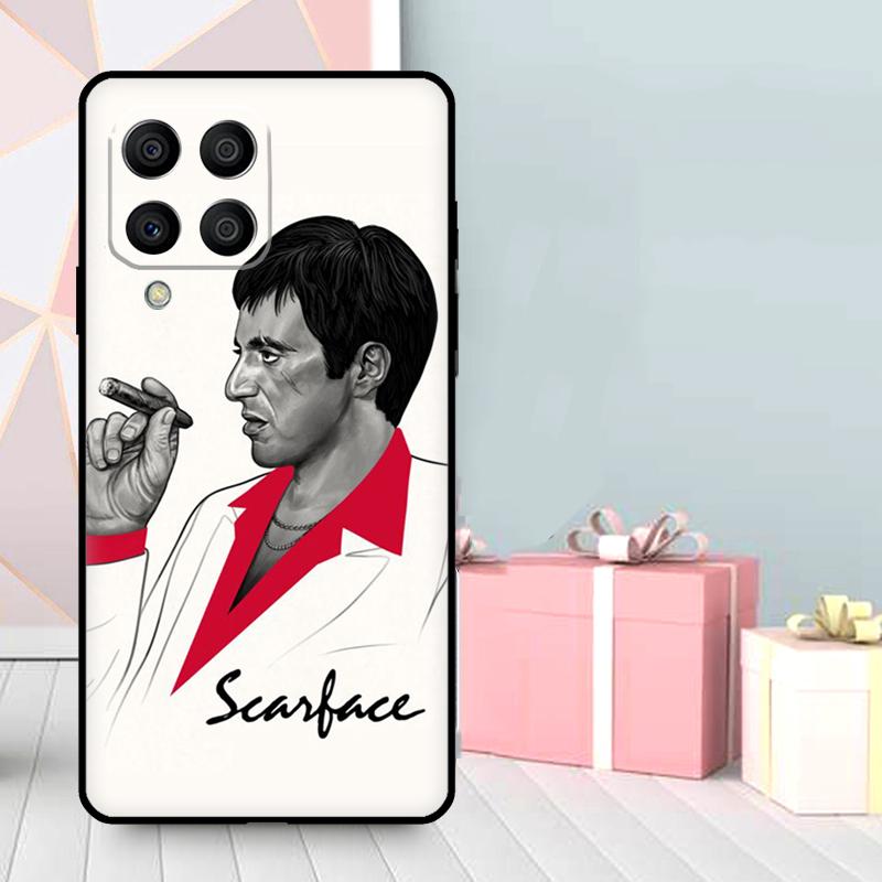 Кейс для телефона 'Лицо со шрамом' Тони Монтана для Samsung Galaxy M56 M52 M32 M53 M16 M11 M21 M31 M35 M12 M13 M14 M15 M36 M55 M34 M54