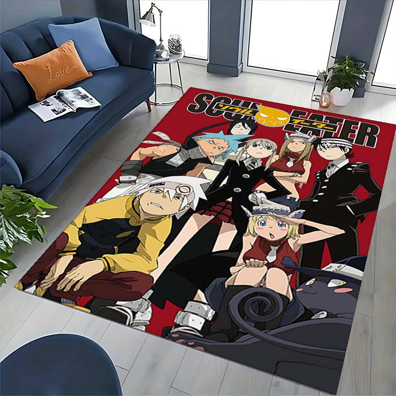 1 шт. Soul Eater Мака и Соул Аниме Мультяшный Дизайн Коврик для Офисного Кресла Нескользящий Ковер для Домашнего Декора, Игровой Комнаты, Гостиной, Спальни, Сезонный Подарок.T079