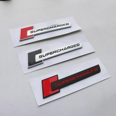 1 шт. ABS Логотип с надписью Supercharged Наклейка-эмблема на задний багажник автомобиля Боковой значок на крыло