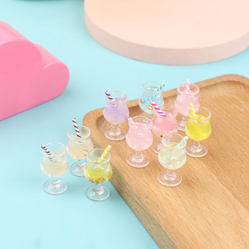 2 шт. 1/12 кукольный домик миниатюрный стаканчик для сока мини коктейльные напитки игрушка для кукольного дома