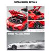 1/22 Toyota Supra GR LBWK Racing Car Toy Alloy Car Diecasts & Toy Vehicles Car Model Sound and Light Model Toys for Children