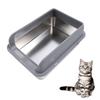 Stainless Steel Litter Box Stainless Steel Cat Litter Box Odorless Spacious Easy To Clean High Strength with Lid for Large Cats