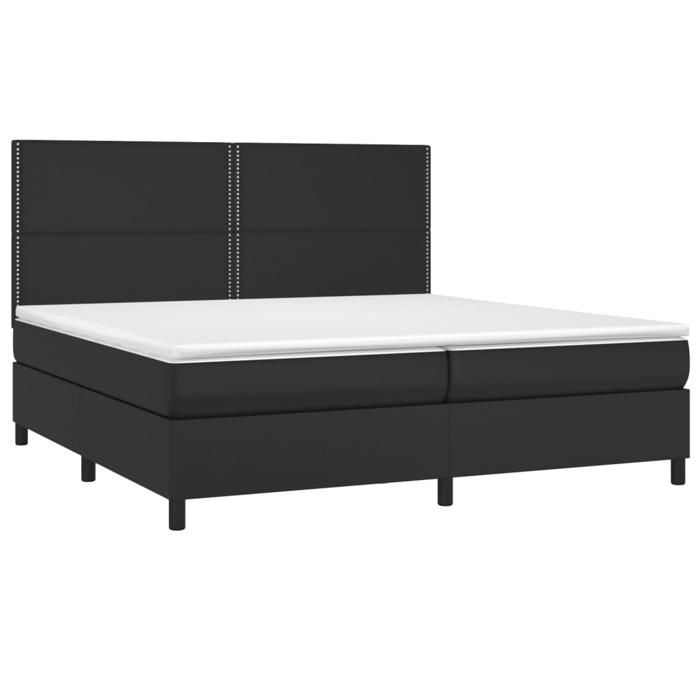 Maison Exclusive - Sommier à lattes de lit avec matelas et LED Noir 200x200 cm