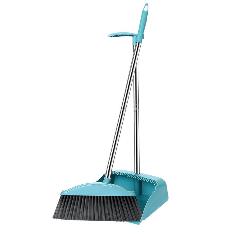 Soft Bristle Broom and Dustpan Set - Non-Stick Household Sweeping Solution