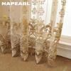 1 шт. NAPEARL в европейском стиле, роскошная ажурная вышитая полупрозрачная занавеска, коричневый тюль для гостиной, спальни, украшения окна, домашнего декора
