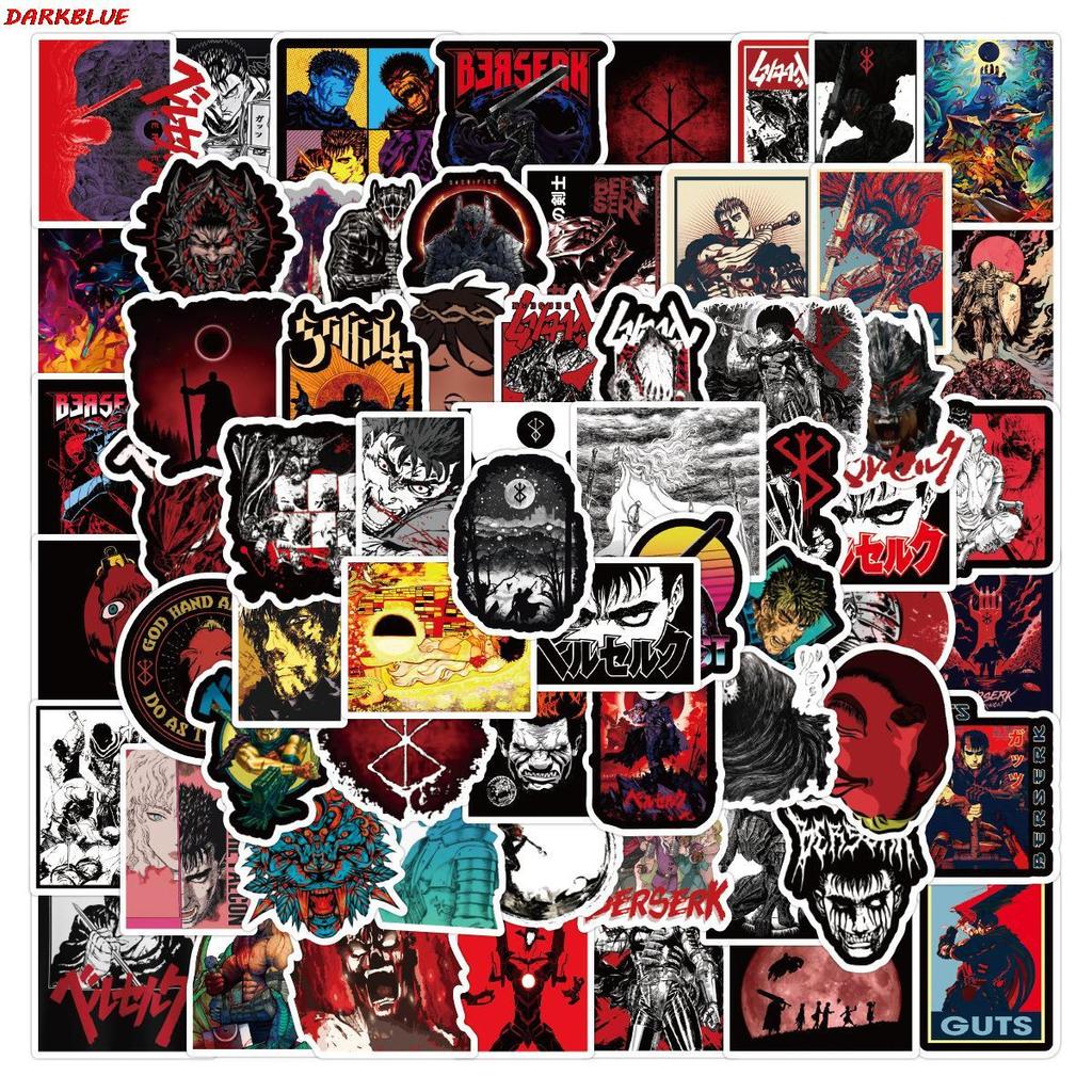 50/100 шт., водонепроницаемые наклейки из ПВХ в стиле милитари аниме BERSERK для DIY, водонепроницаемая наклейка, детская игрушка, телефон, багаж, ноутбук, Guiter