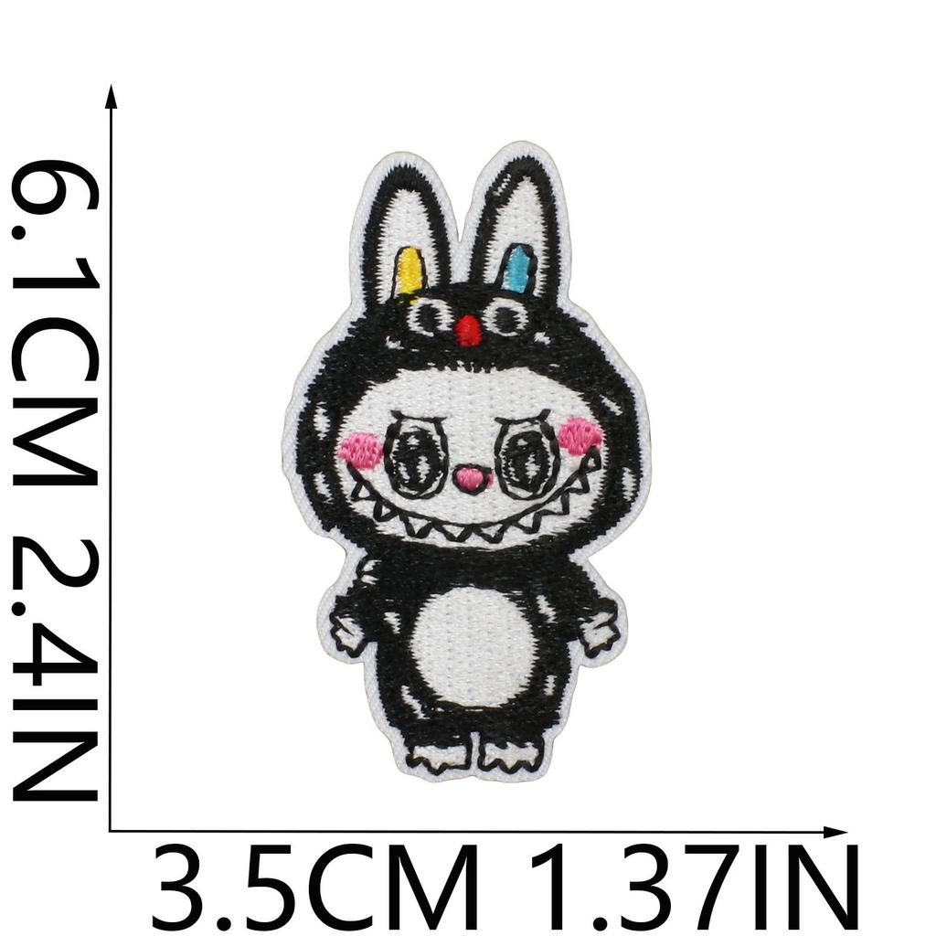 Animated Characters Cute Big Head Embroidery Cloth Sticker Bag Decoration Forest Elf Patch Sticker Heat Transfer Computer Embroidery
