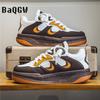 Autum Men Shoes Platform Male Casual Chunky Sneakers Board Shoes Fashion Thick-soled Trendy Vulcanized Shoes Student 2024 New