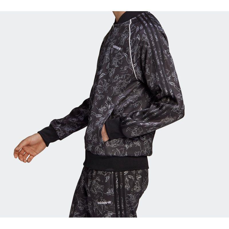 Adidas X Disney Goofy SST Track Jacket Full Print Men Jackets Black GD6023