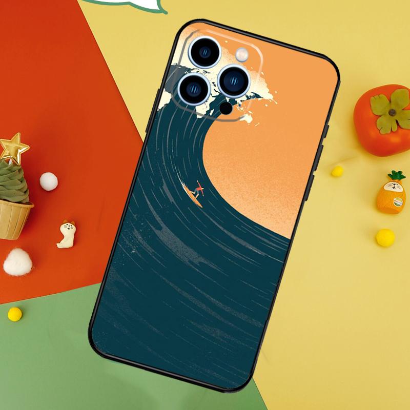 Чехол для телефона 'Волна для серфинга' для iPhone 17 Pro Max 16 14 13 12 11 15 Pro Max Plus 12 13 Mini 16e 17 Air