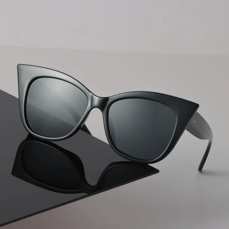 Cat Eye Sunglasses Women Men Vintage Stylish Mirror Minimalist Lens Sun Glasses Female Male Cool Personality