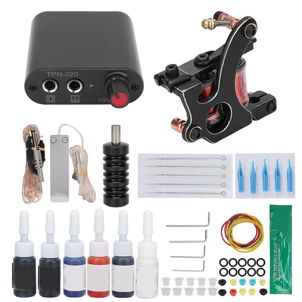 Tattoo Machine Set Tattoo Coil Machine Complete Tattoo Power Supply Kit Professional Tattoo